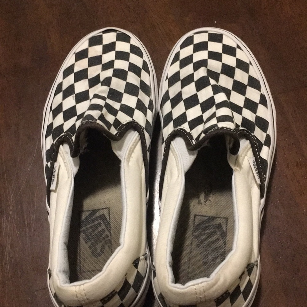 checkered vans size 5.0 in men’s & 6.5 in women’s